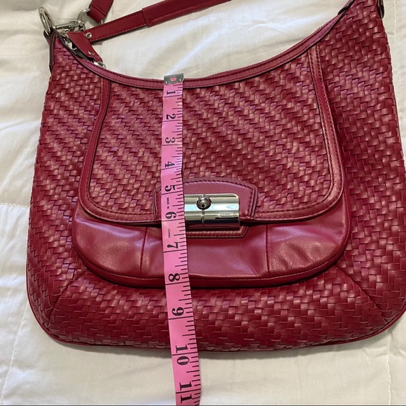 Coach Scarlet Kristin Woven Leather Hobo - Picture 9 of 13